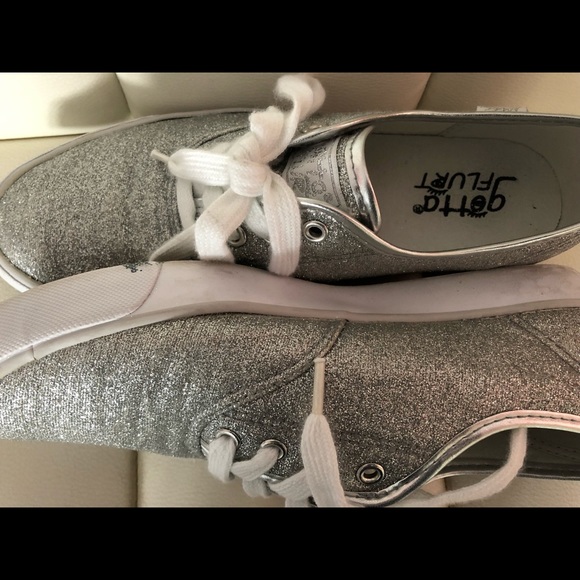 Silver Sparkle Sneakers - Picture 3 of 3